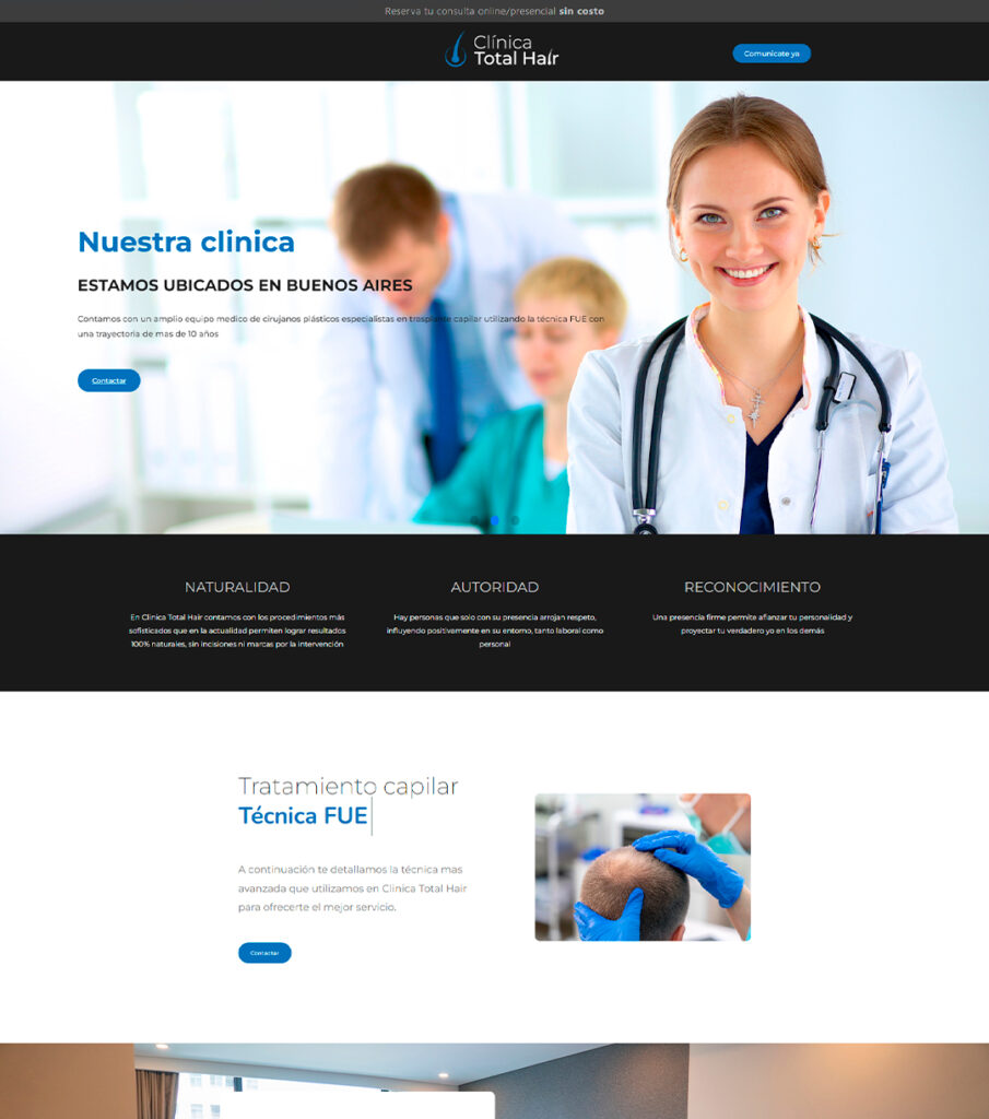 Desarrollo de Paginas web clinica